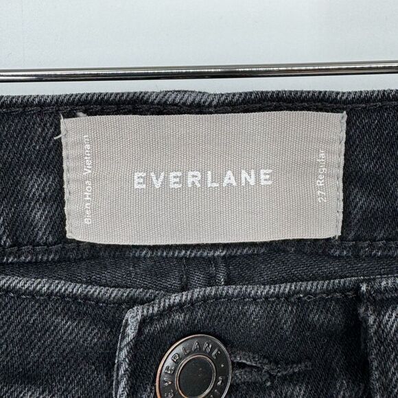 Everlane The High Rise Straight Black Jeans Women's Size 27 Regular - Picture 5 of 7